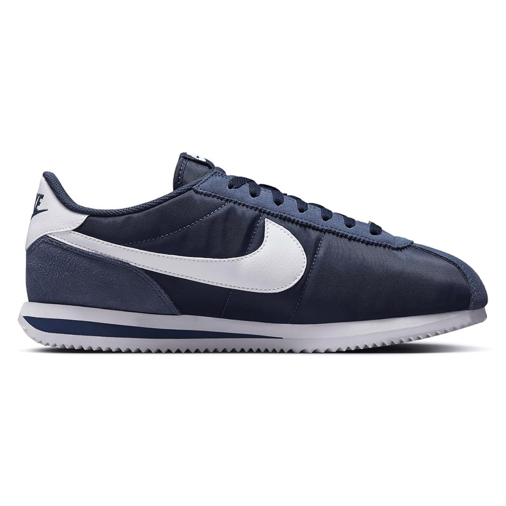 Men's Nike Cortez TXT sneakers in dark navy with white Swoosh and lace-up front