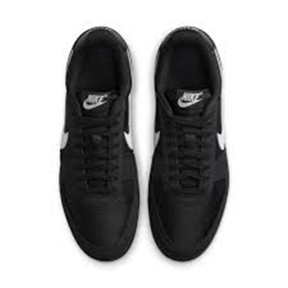 Nike Field General sneakers front view, black leather upper with white swoosh detail