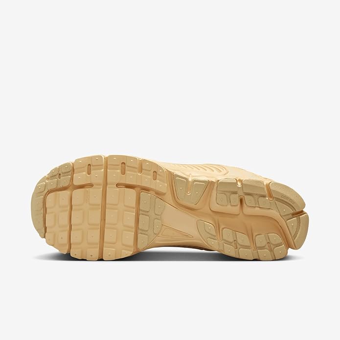 Men's Nike Zoom Vomero 5 outsole, light gold rubber traction tread