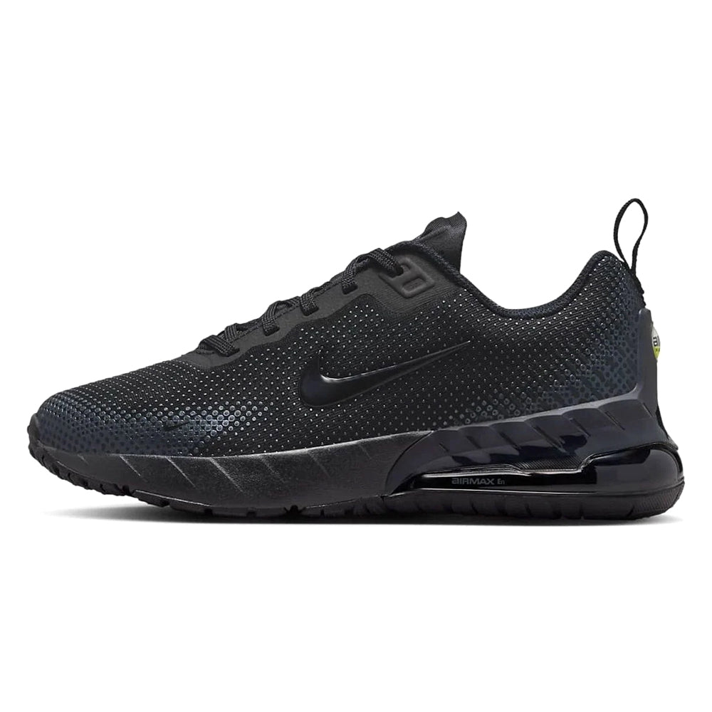 Kids' Nike Air Max Phoenix black knit running sneakers with Max Air heel unit
