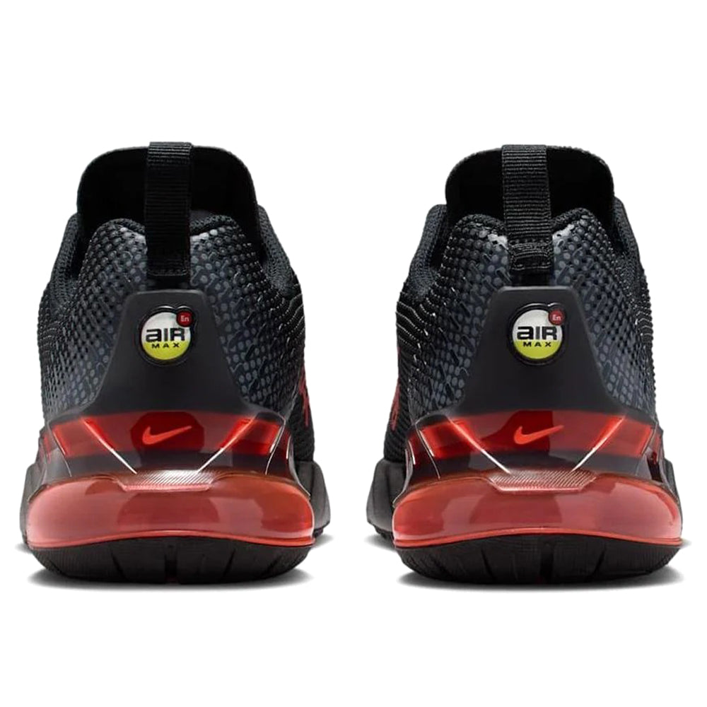 Big kid's Nike Air Max Phoenix sneakers, black heel with Air Max label and red window