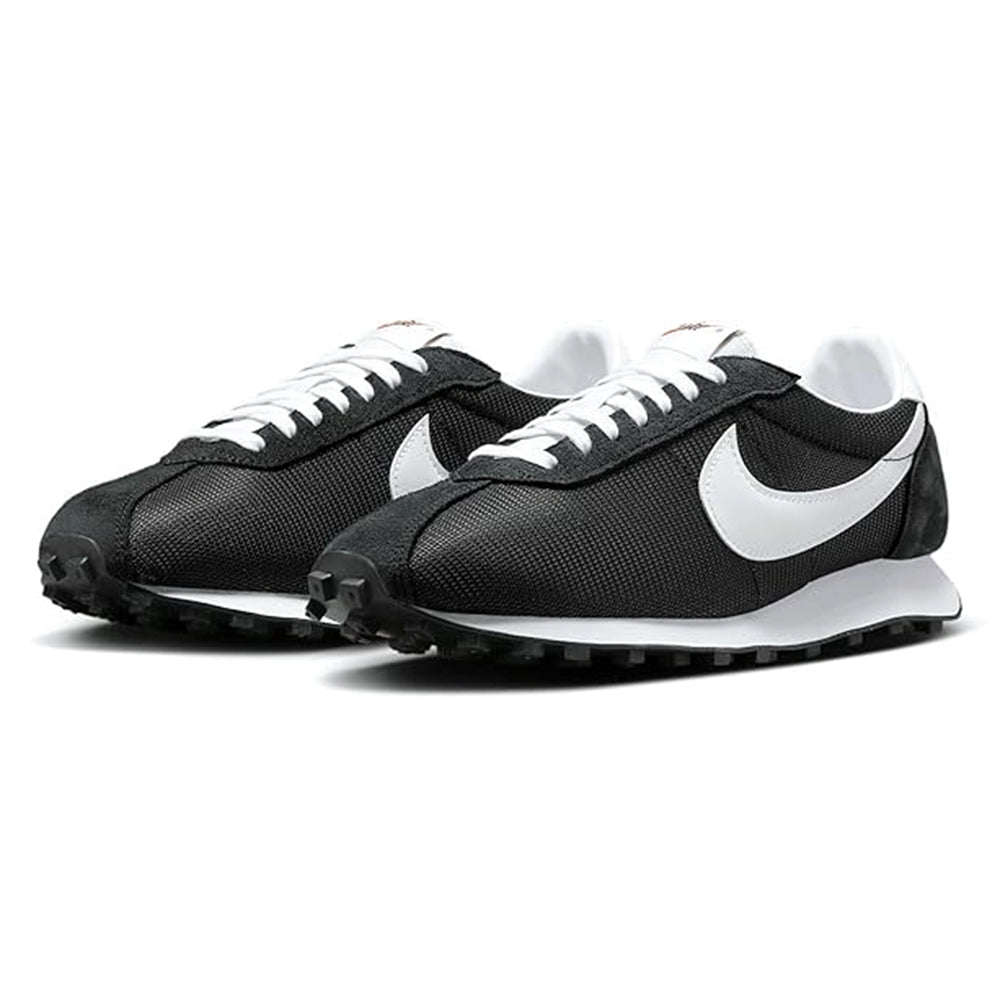 Nike LD-1000 sneakers pair, black mesh with white Swoosh and textured toe tread