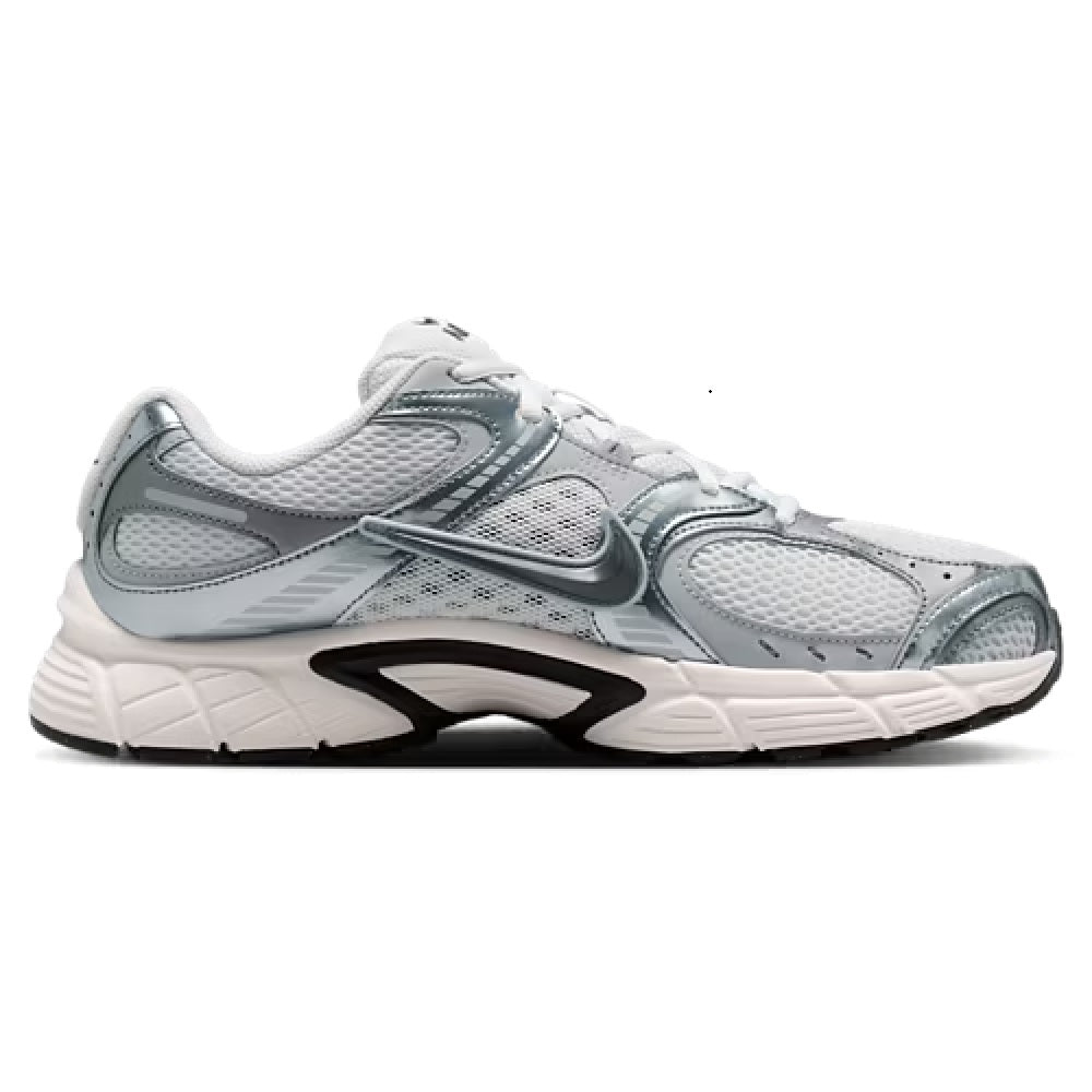 Men's Nike running shoe, light grey upper with black accents and white midsole