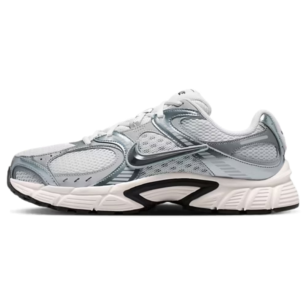 Men's Nike running shoe, light grey mesh panels with dark swoosh and white midsole