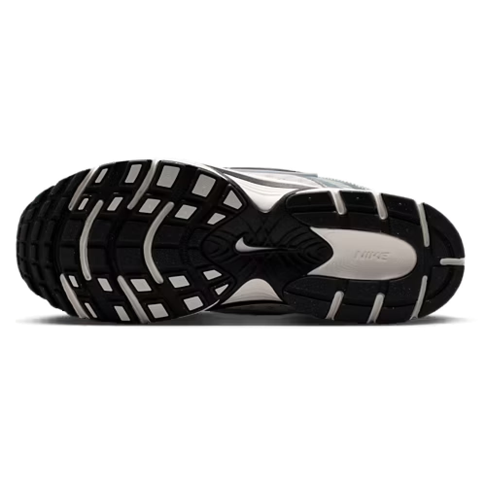 Men's Nike running shoe outsole, black tread with white frame and grey sidewall