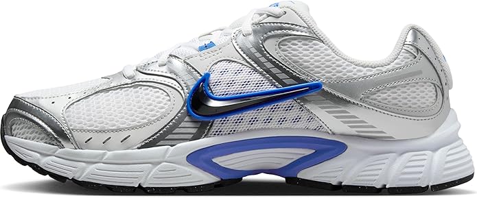 Men's Nike V5 RNR running shoes in white with Vast Grey, blue and black accents