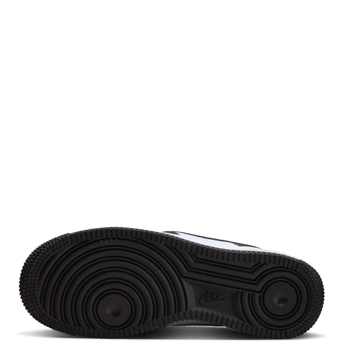 Kids' Air Force 1 rubber outsole, black tread for grip