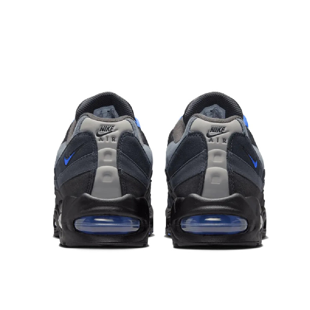 Nike Air Max 95 Big Bubble men's sneakers, rear view with Nike Air logo and blue Air window