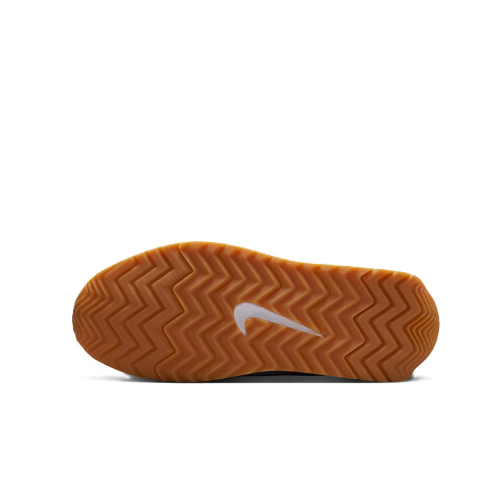 Women’s Nike sneaker outsole with zigzag tread and gum rubber grip