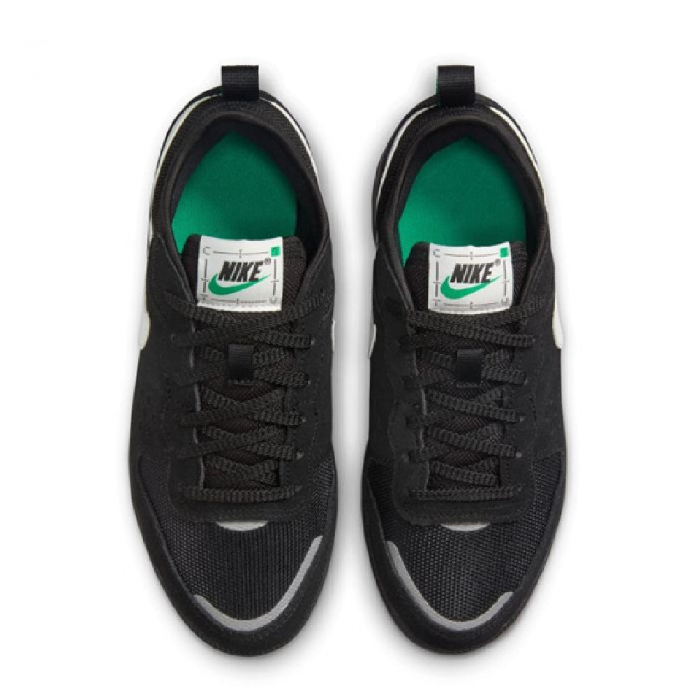Big kid's Nike C1TY lace-up sneaker with Nike tongue label and green-lined collar