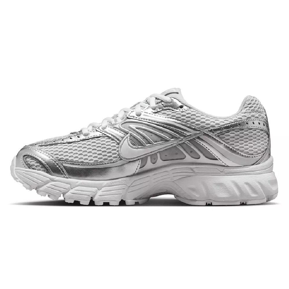 Nike Air Max Moto 2K running sneakers in light gray, lace-up with Swoosh on side