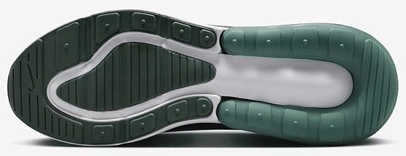 Nike Air Max 270 outsole with green tread pattern and white midfoot edge