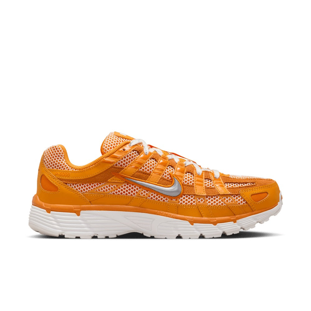 Men's Nike P-6000 PRM sneakers in orange, white laces, mesh upper, chunky sole