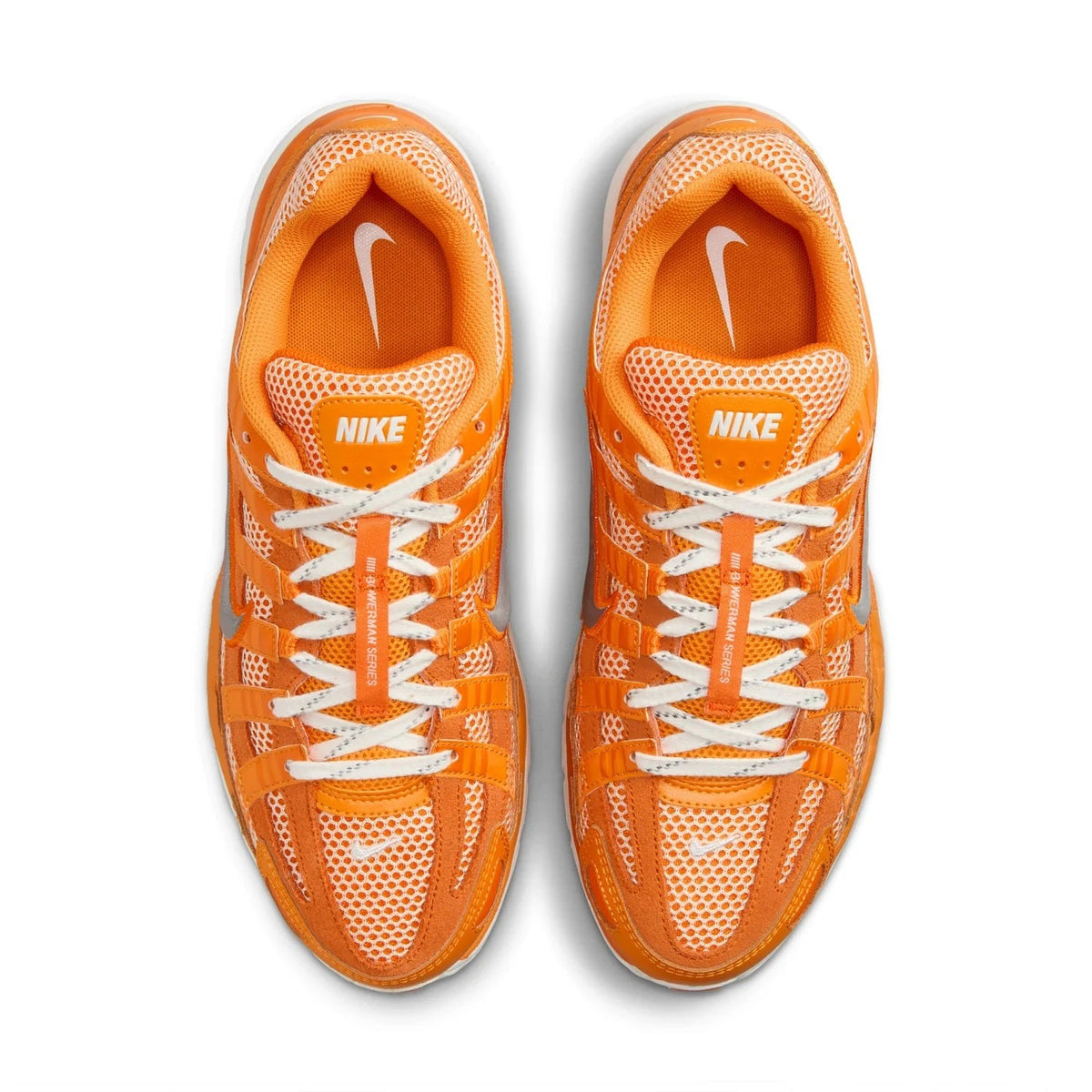 Men's Nike P-6000 PRM sneakers, orange tongue with NIKE logo, white lace-up