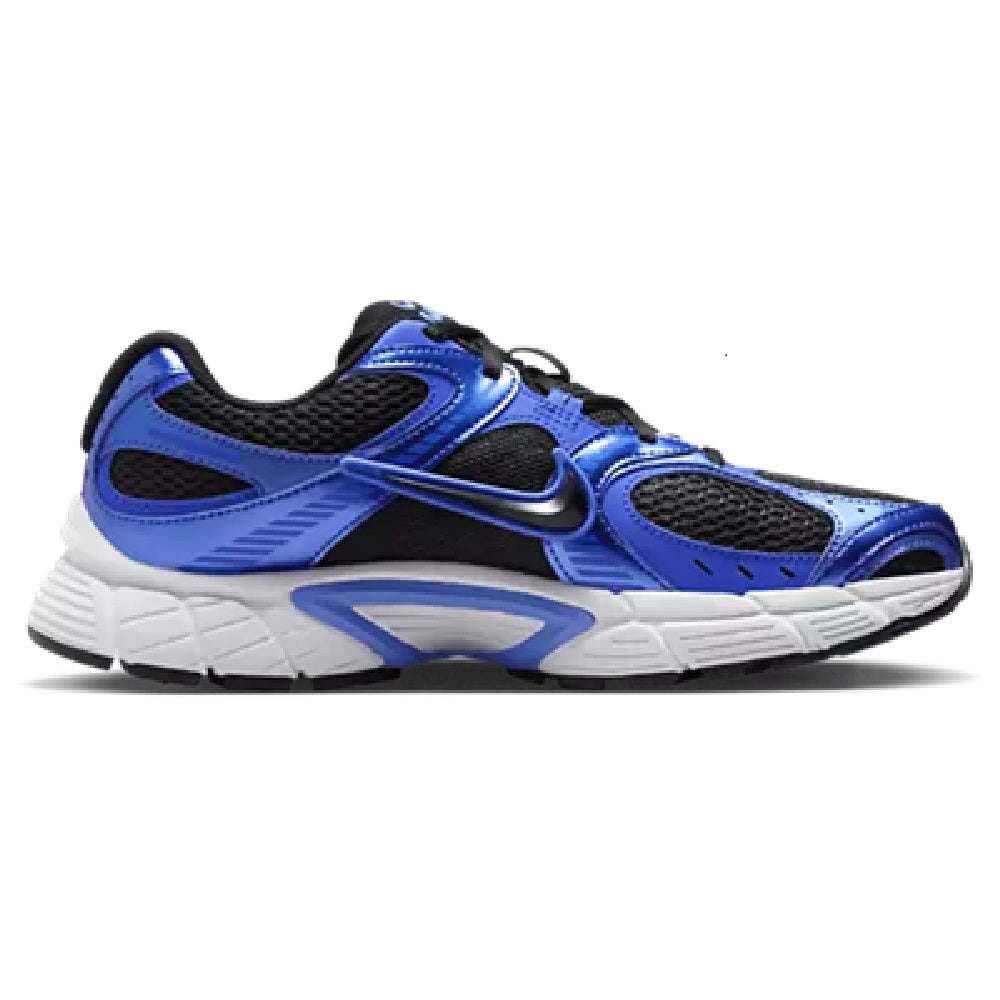Women’s blue and black lace-up running sneakers with Nike swoosh