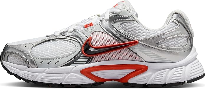 Nike V5 RNR running shoe in white with black and red accents, lace-up mesh upper