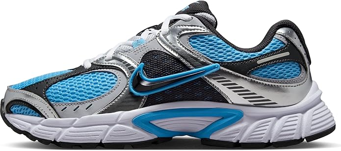 Women's Nike V5 RNR sneakers in blue, black, and silver with mesh upper