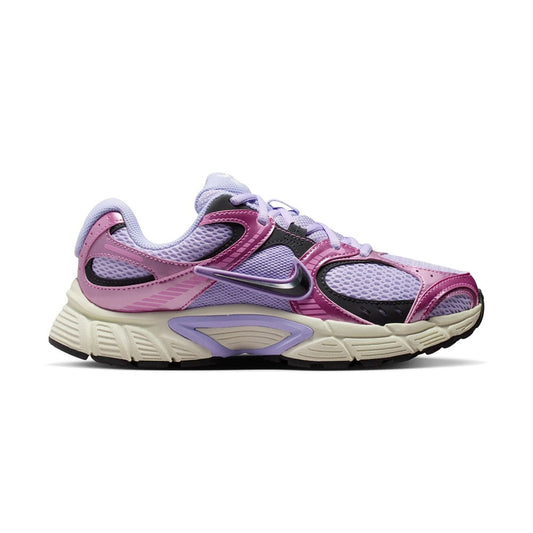 Women's Nike V5 RNR running shoes in purple and dark anthracite, lace-up, side view