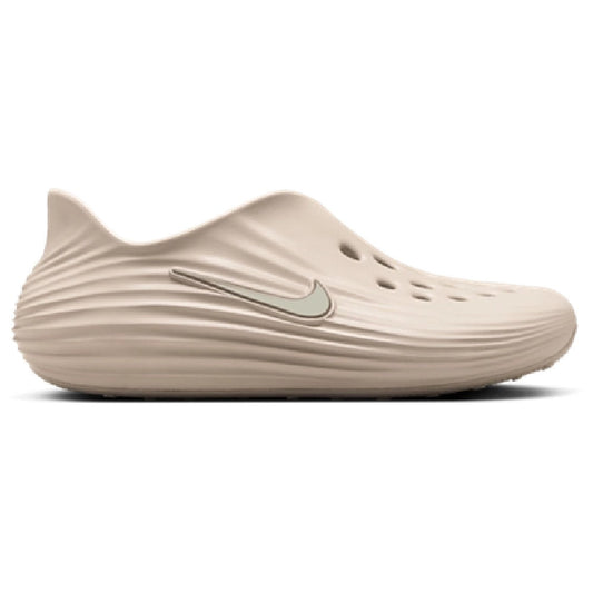 Men's Nike ReactX Rejuven8 LT clogs, light brown slip-on with perforations