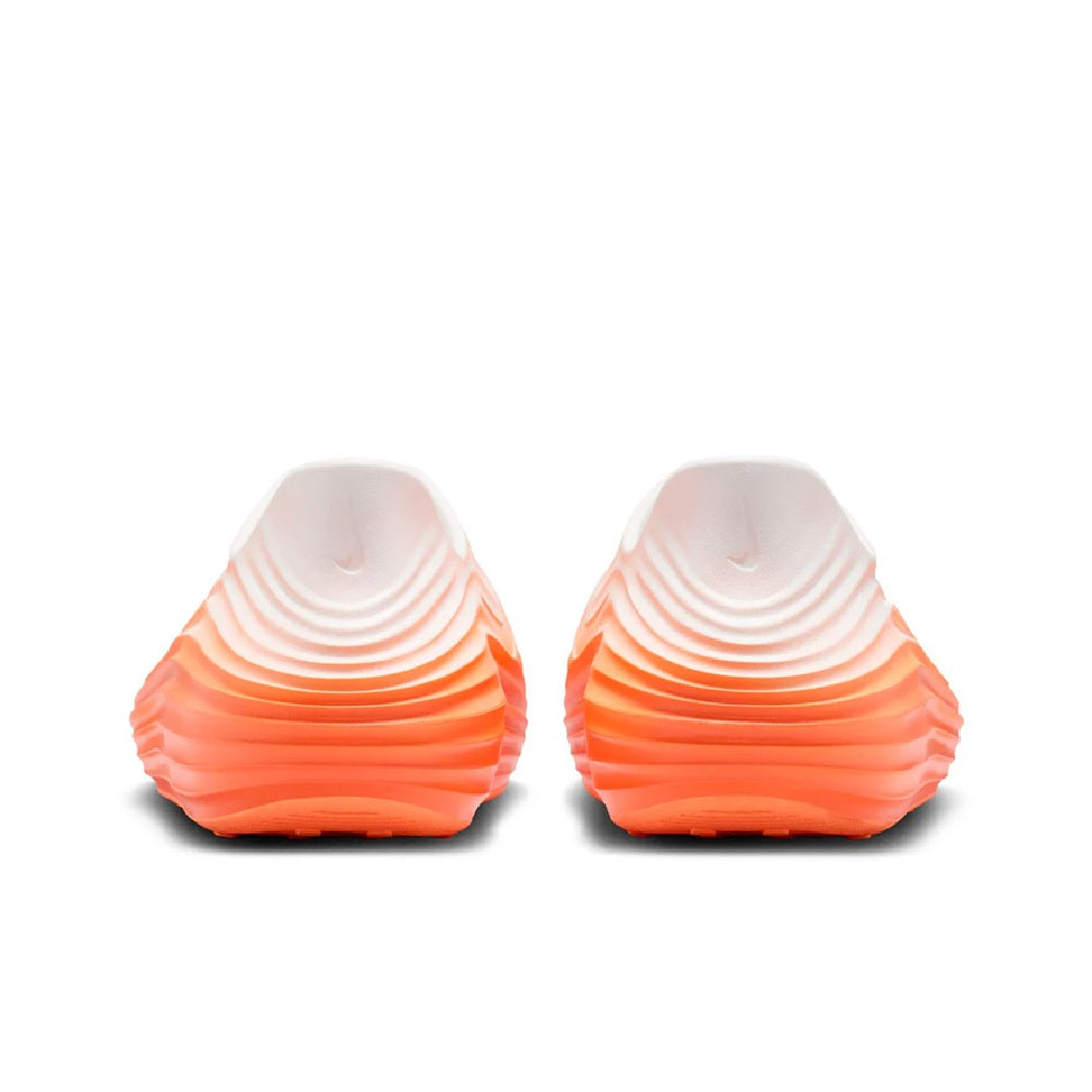 Nike running shoes, rear view with orange gradient midsole and padded heel