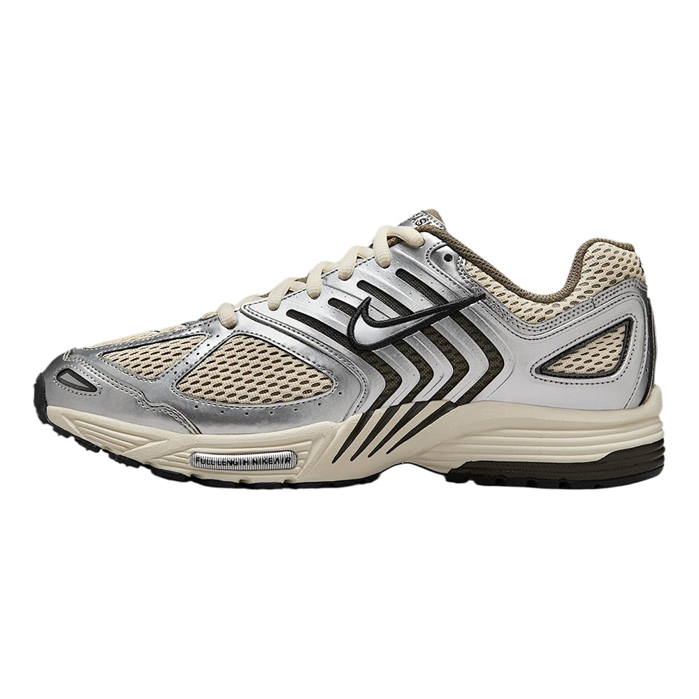 Men's Nike Air Pegasus 2005 LT sneakers, metallic silver and khaki with lace-up