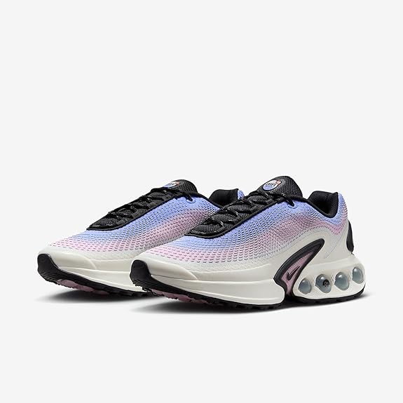 Women's Air Max DN PRM sneakers, angled pair with visible midsole and air pods