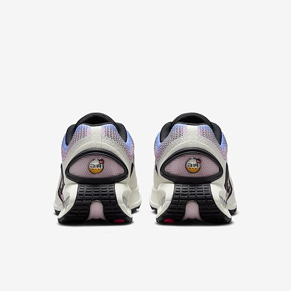 Women's Air Max DN PRM sneakers, heel view with AIR panel and cushioned sole