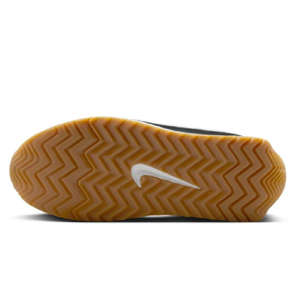 Nike gum outsole with zigzag tread and white swoosh mark