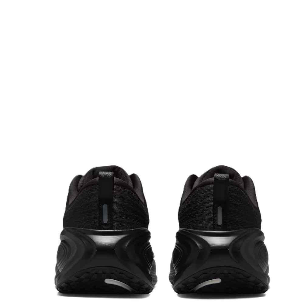 Men's Nike running shoes, heel backs in black with cushioned collar and branding