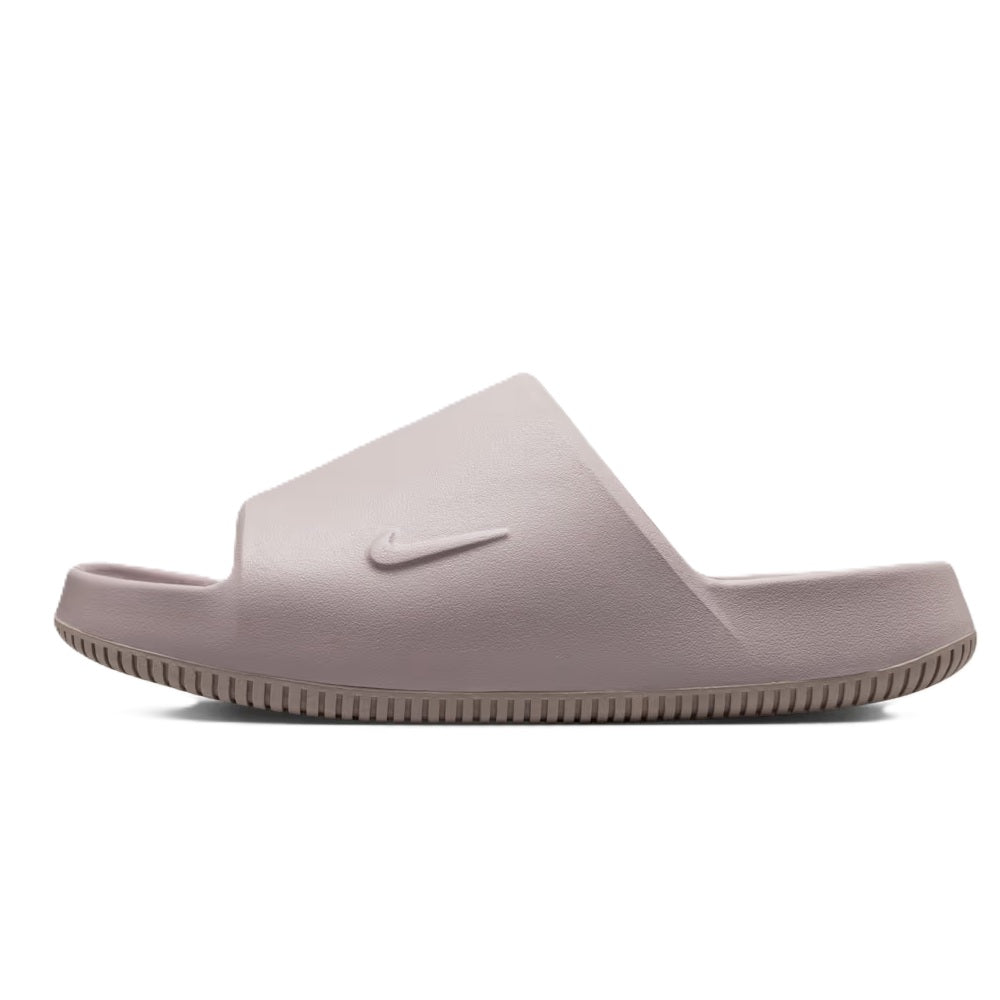 Men's Nike Calm Slide 2.0 light purple slide sandal with small swoosh logo on upper.
