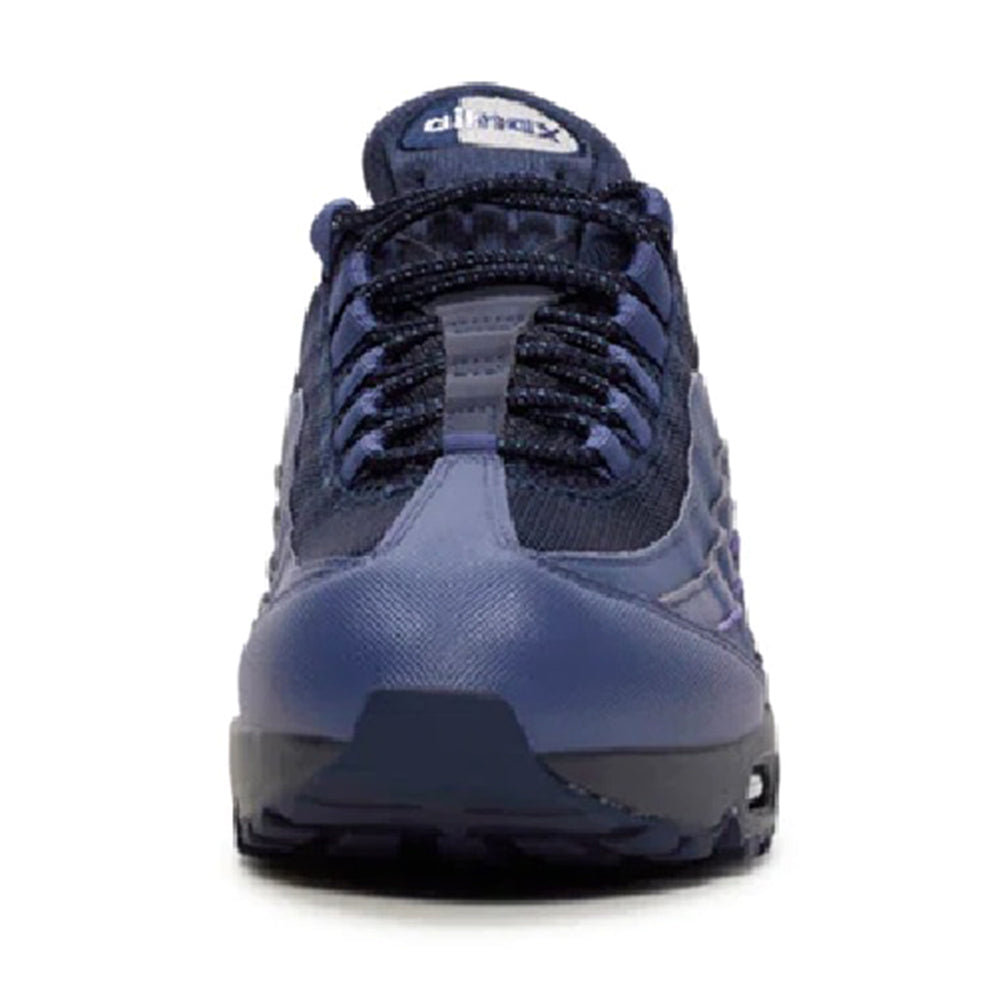 Purple and dark blue Air Max 95 OG sneakers with lace-up and padded collar