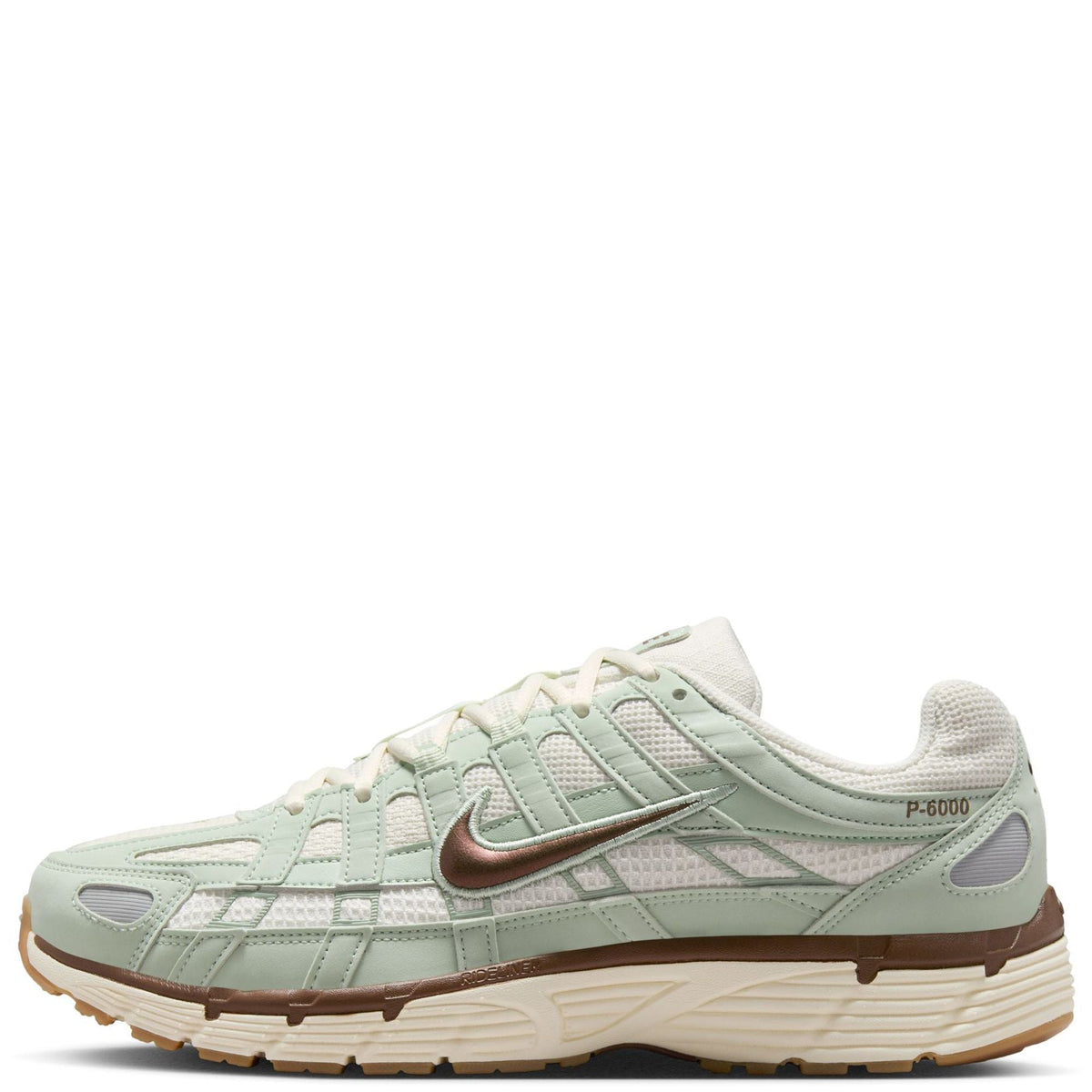 Men's Nike P-6000 SE sneakers, seafoam uppers with brown outsole and Swoosh