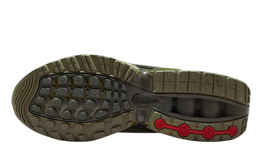 Rubber outsole for Nike Air Max DN NRG sneakers, patterned traction tread