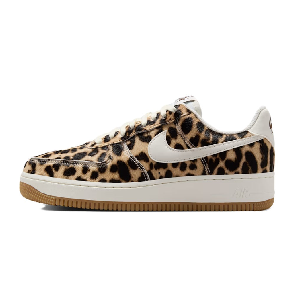 Women's Nike Air Force 1 sneakers, leopard upper, white Swoosh, low top