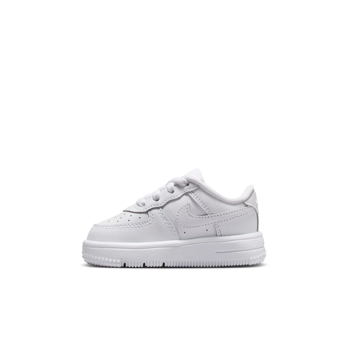 Kids' Nike low-top sneakers, white leather, lace-up front, padded tongue