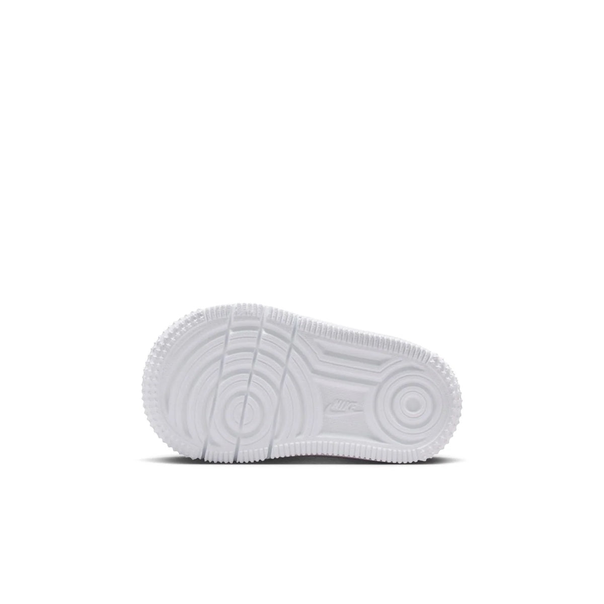 Kids' Nike low-top sneaker outsole, white rubber tread