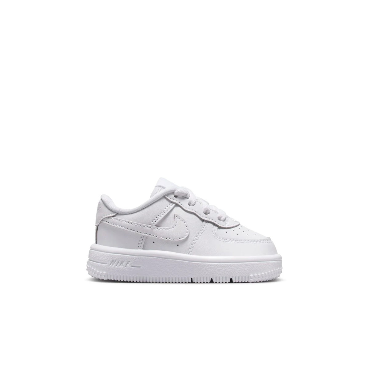 Kids' Nike low-top sneakers, white leather, lace-up, side swoosh