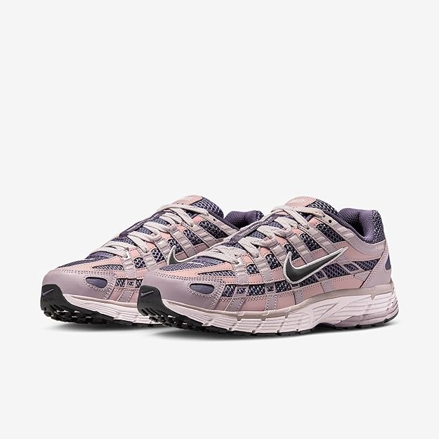 Women's Nike P-6000 SE sneakers, violet ore and black, two-shoe front angle