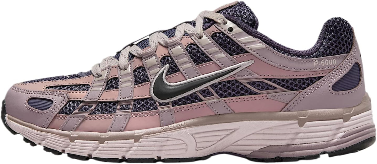 Women's Nike P-6000 SE sneakers, violet ore and black, side Swoosh view