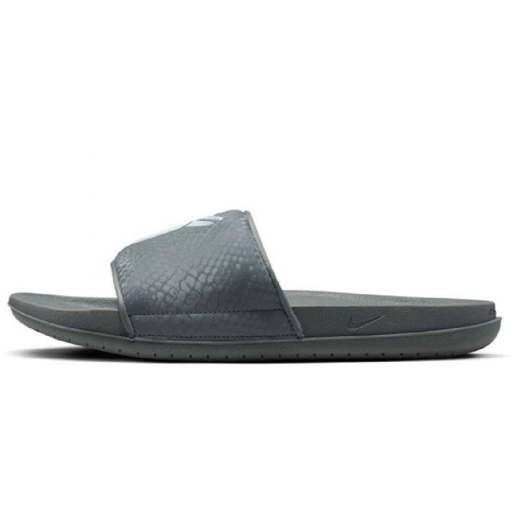 Nike Kobe Offcourt slide sandals, cool grey textured strap with white logo