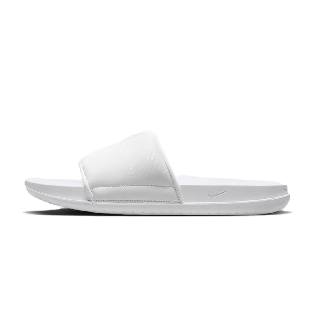 Nike Kobe Offcourt slide sandal in white with open toe and padded strap