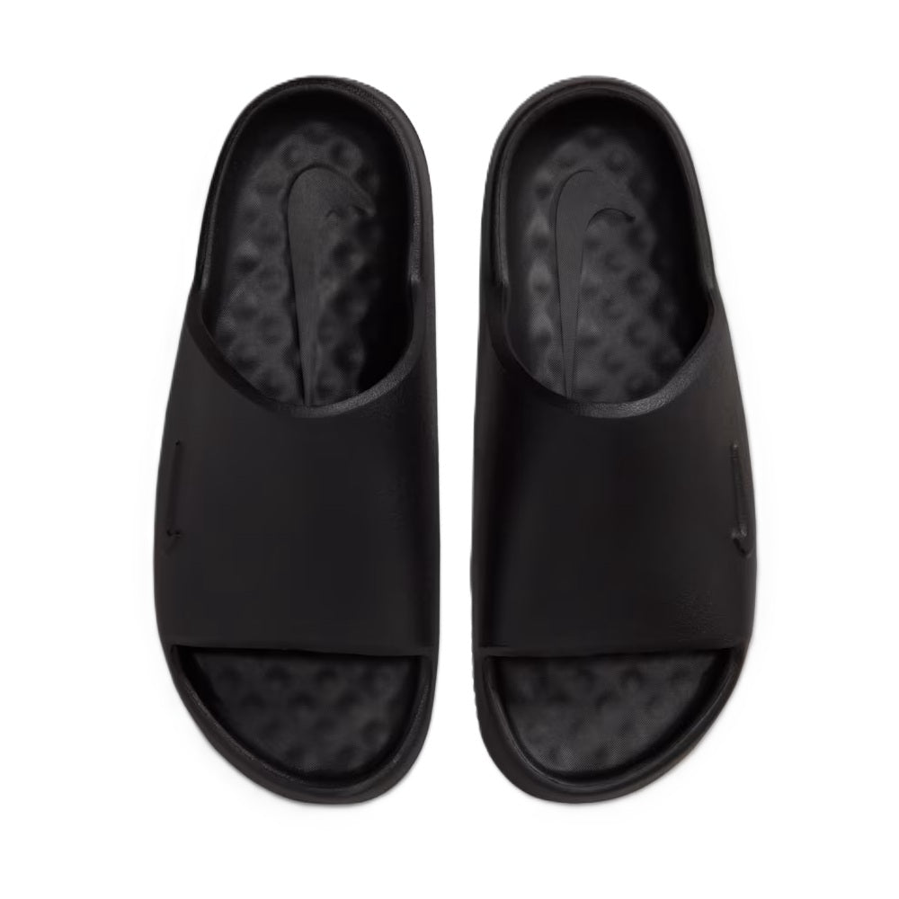 Nike Calm Slide 2.0 kids' slide sandals, black, pair shown from top