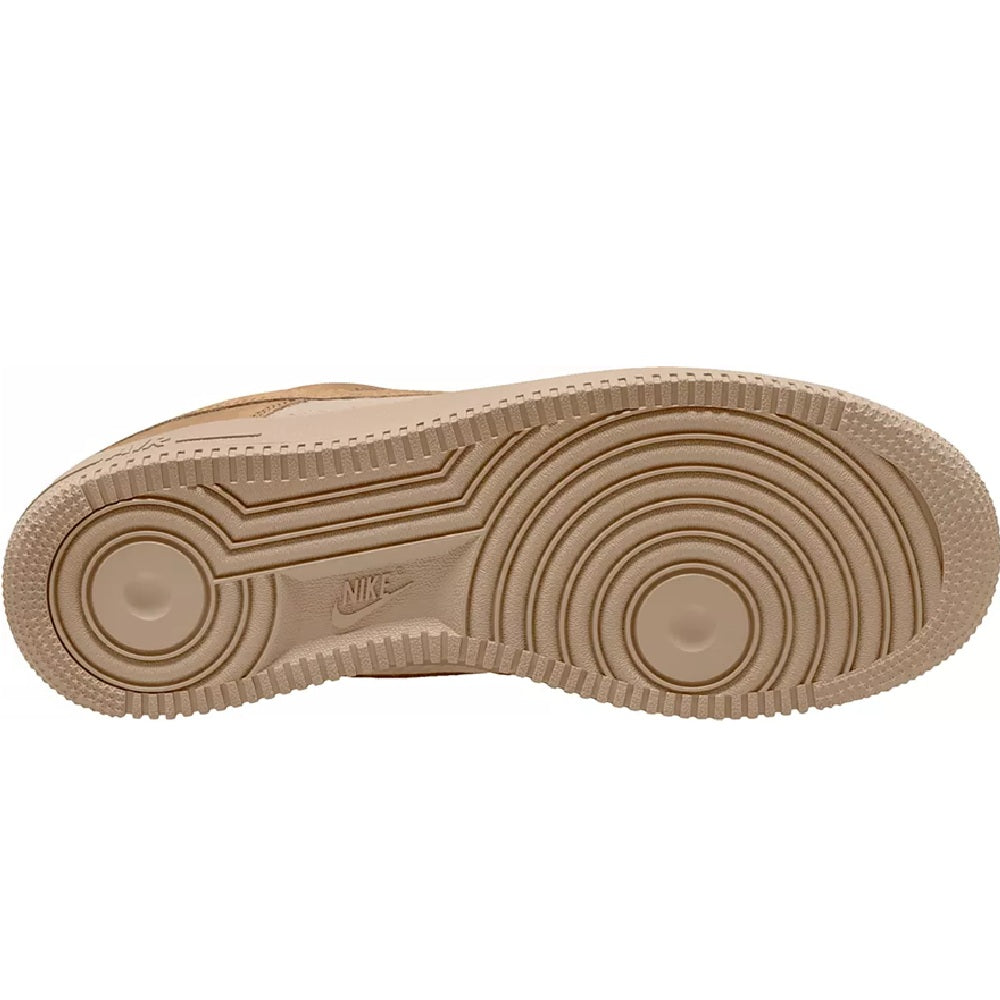 Nike Air Force 1 outsole, tan rubber tread with circular traction pods
