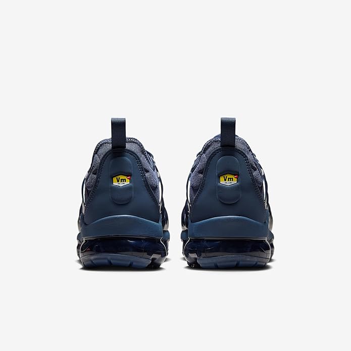 Nike Vapormax Plus shoes, rear view with heel tabs and Air pod window