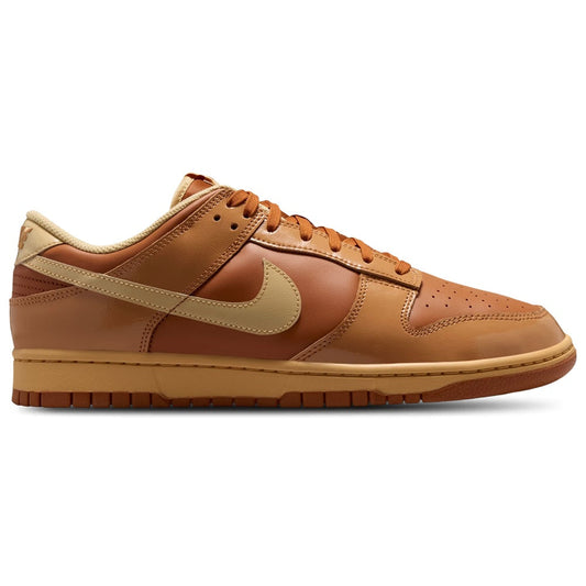 Nike Dunk Low low-top sneakers in brown with cream Swoosh and lace-up closure