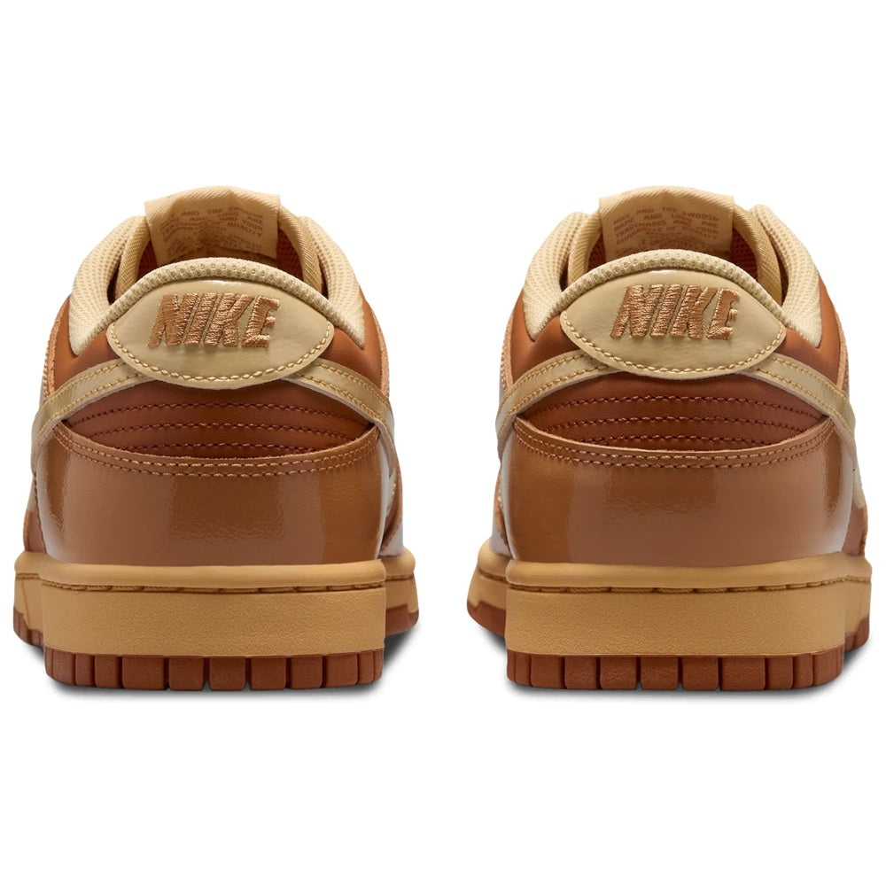 Nike Dunk Low low-top sneakers, heel view with cream back tab and cushioned collar