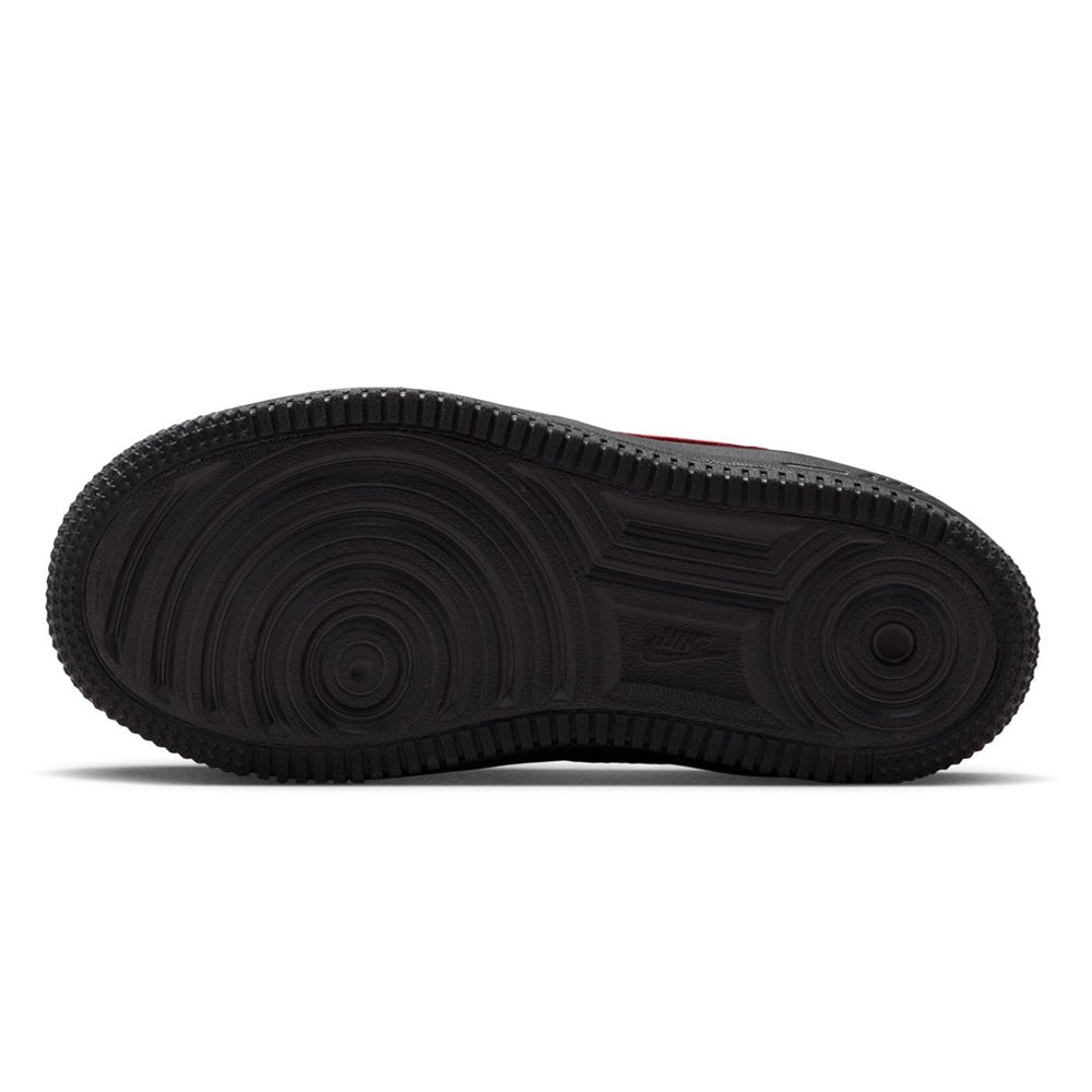 Kids' Nike Force 1 rubber outsole, black tread with circular grip pattern