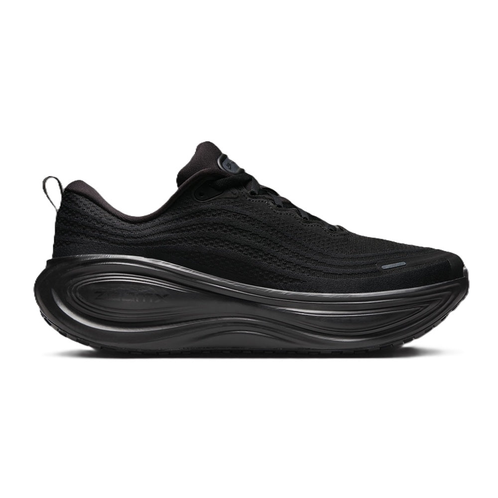 Men's Nike Vomero Plus QS running sneakers, black knit upper, visible midsole