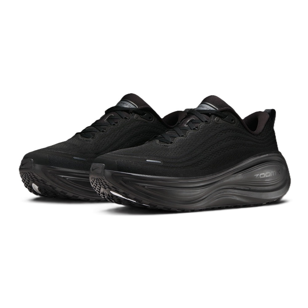 Men's Nike Vomero Plus QS running shoes, black upper with sculpted side midsole