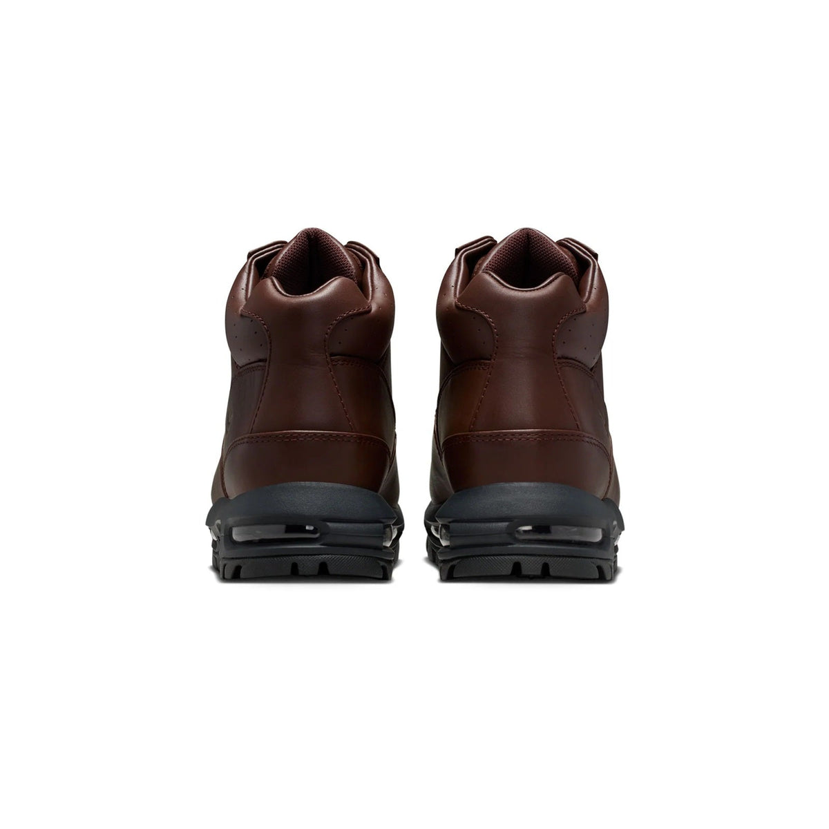 Men's Nike high-top sneakers, dark brown heels with padded collar